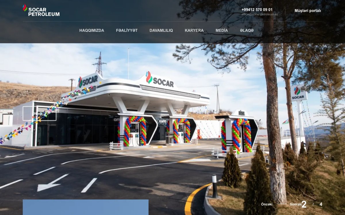 SOCAR Petroleum üçün korporativ vebsayt
