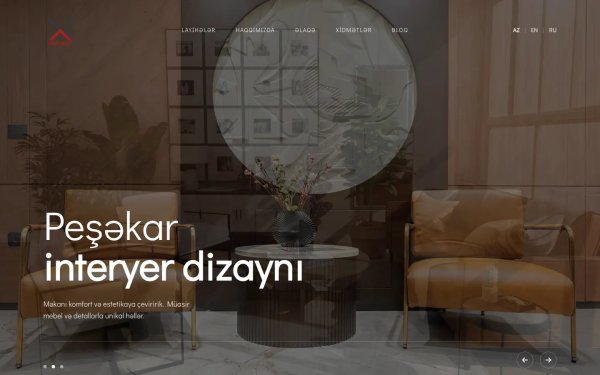 XPROJECT üçün lüks mebel istehsalı və layihə portfoliosu saytı