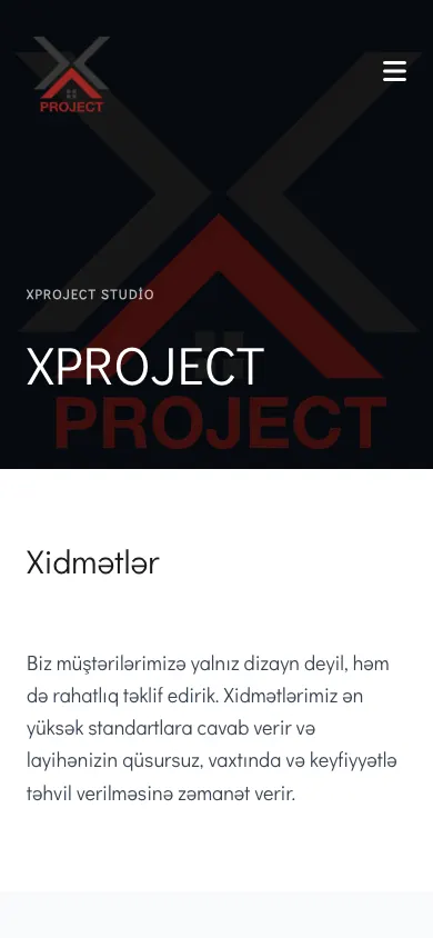 XPROJECT üçün lüks mebel istehsalı və layihə portfoliosu saytı