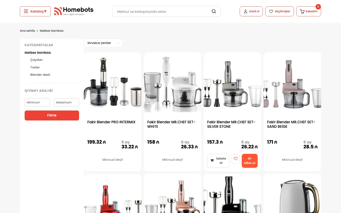 Homebots üçün hərtərəfli rəqəmsal marketinq və e-ticarət platforması