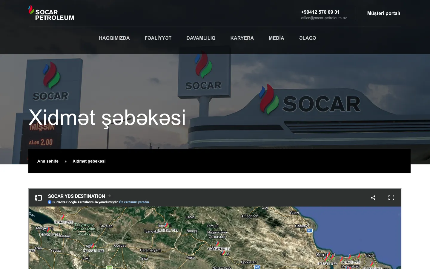 SOCAR Petroleum üçün korporativ vebsayt
