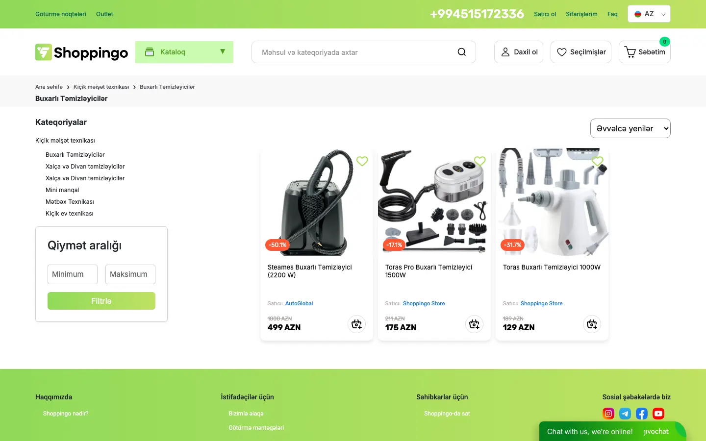 Shoppingo üçün onlayn marketplace platforması