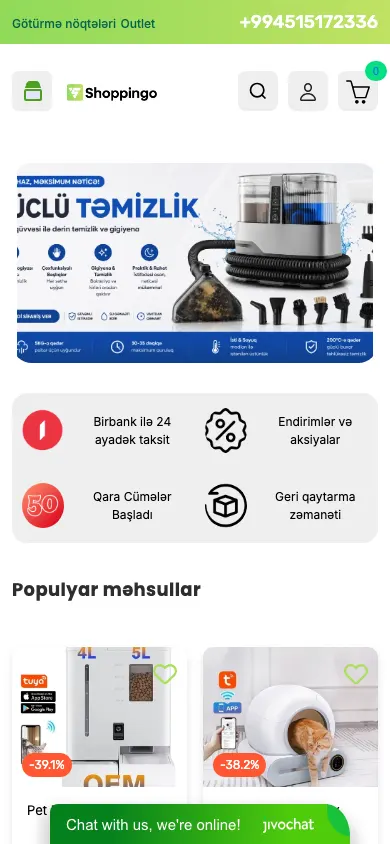 Shoppingo üçün onlayn marketplace platforması