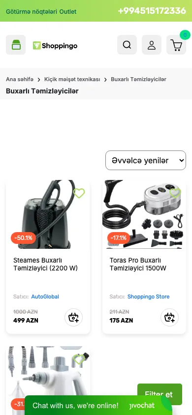 Shoppingo üçün onlayn marketplace platforması