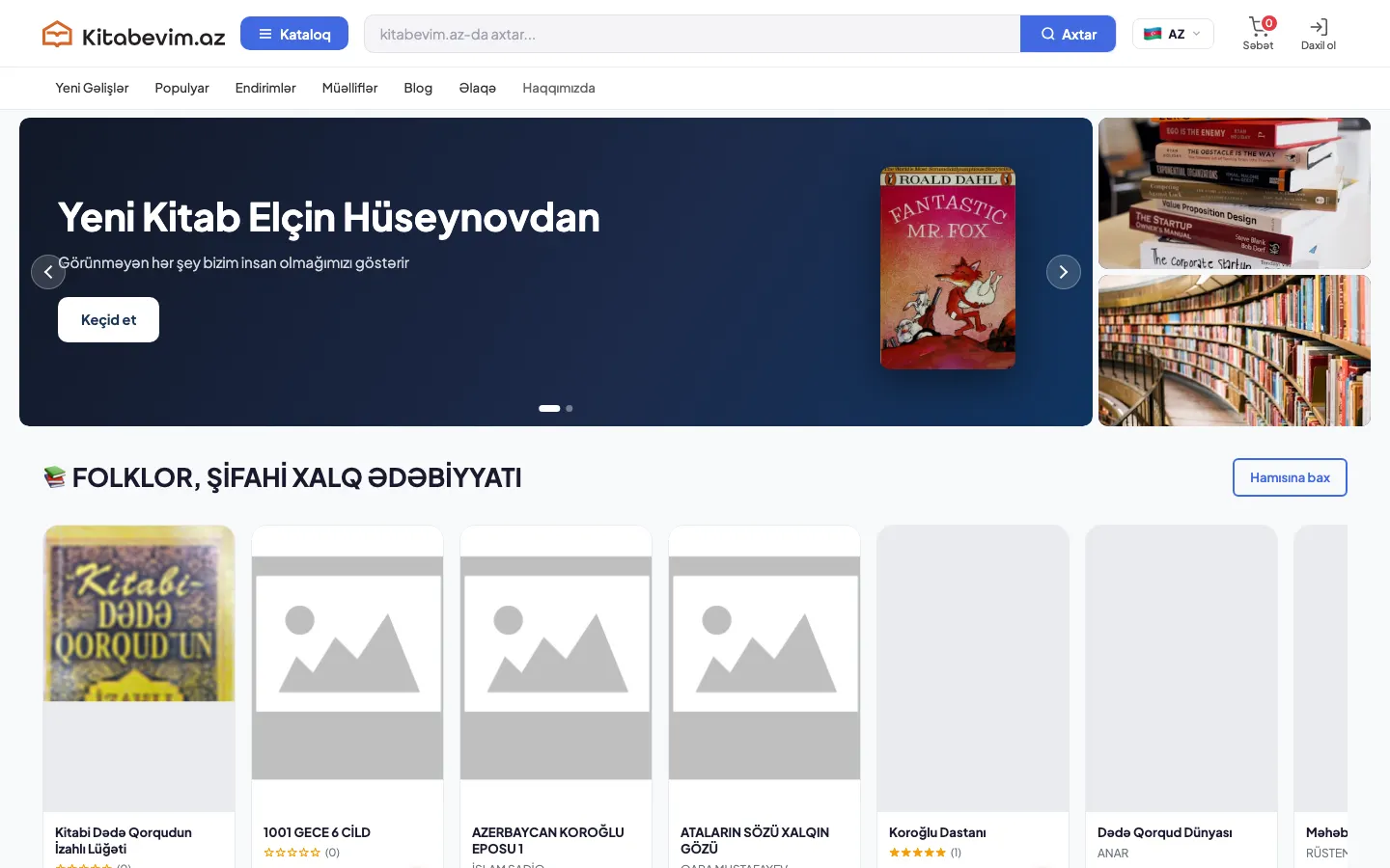 Kitabevim.az üçün onlayn kitab mağazası