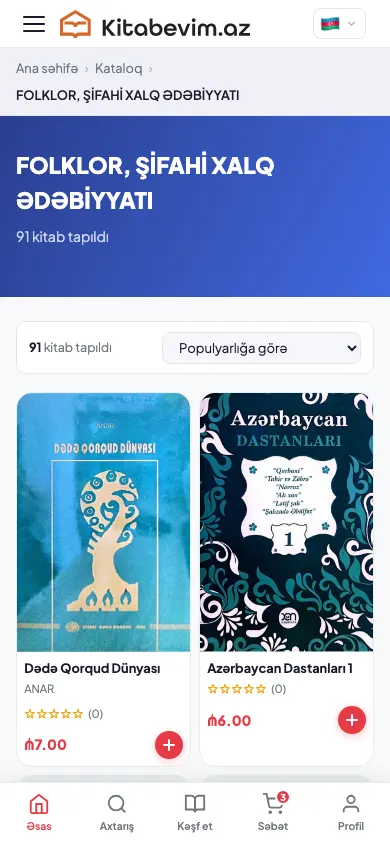 Kitabevim.az üçün onlayn kitab mağazası