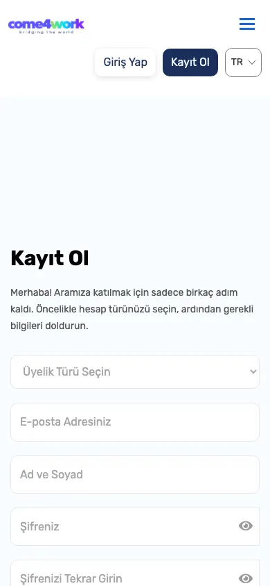 Come4Work üçün iş axtaran-işəgötürən platforması